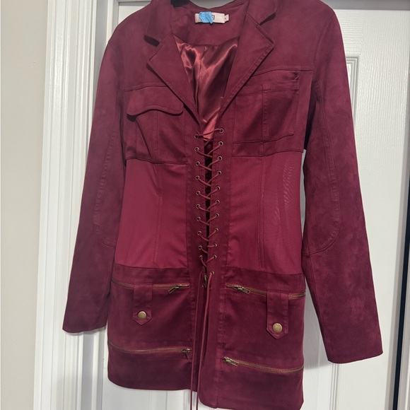 JW PEI Burgundy Mini Dress - Picture 6 of 9